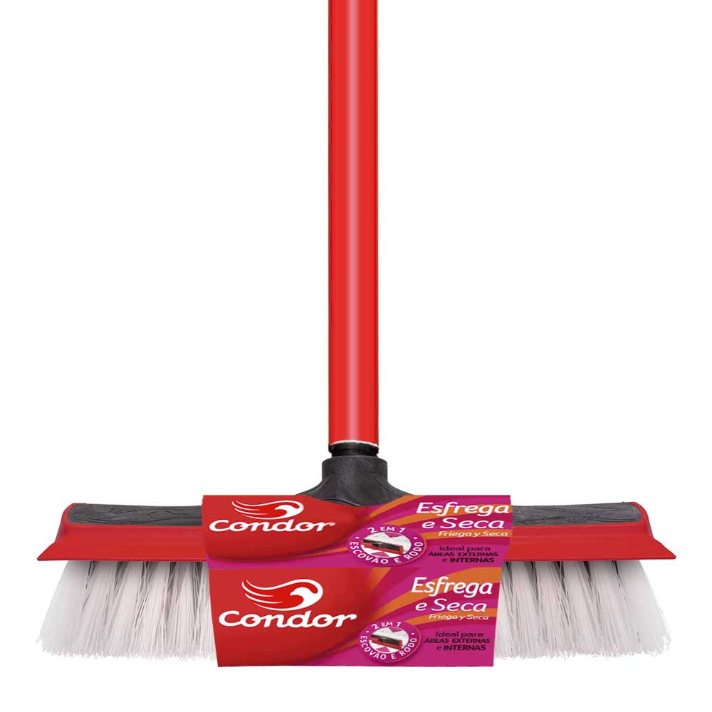 Cepillo para Fregar el Piso Mango de Metal + JALADOR Condor