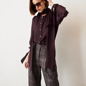 Blusa Serafina berenjena