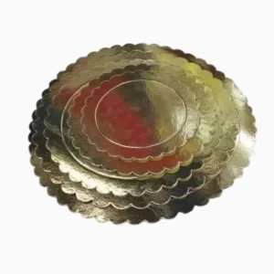 Base para torta redonda dorada pack de 25 unidades grosor 1.6MM