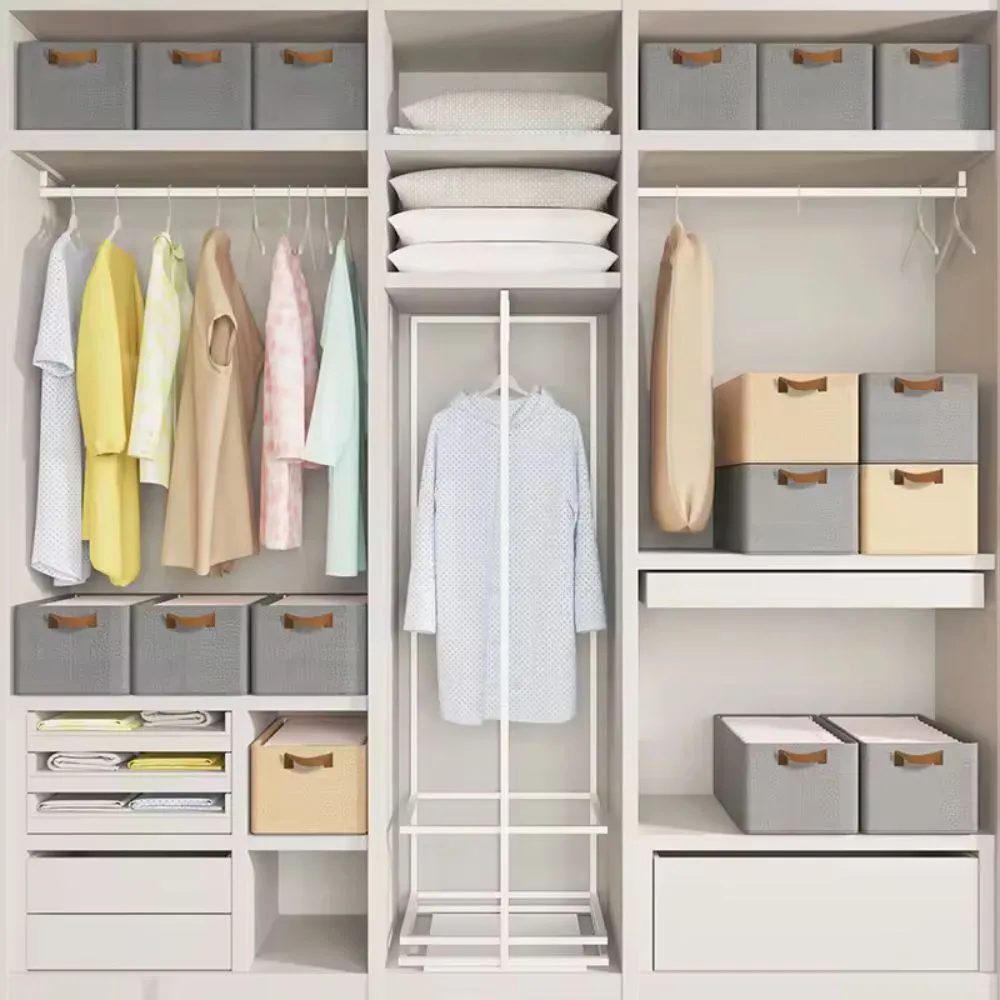 Caja De Almacenamiento De Ropa Multifuncional Contenedor Ligero Para Guardarropa Con Asas - Imagen 7