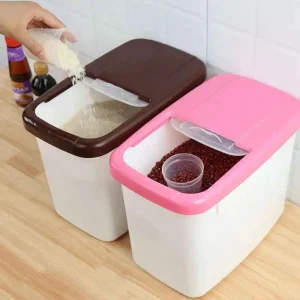 Caja almacenamiento de granos menestra para almacenamiento de alimentos y arroz Cubo de arroz extraíble