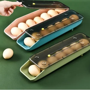 Caja de almacenamiento de huevos Apilable tipo cajón Contenedor rodante automático de superposición multicapa