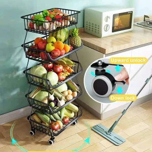 Cesta de almacenamiento apilable 5 niveles