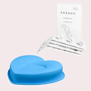 Combo molde en forma de corazon + set de 4 percheros verticales