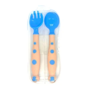 Set de cubiertos para bebe y niño de silicona