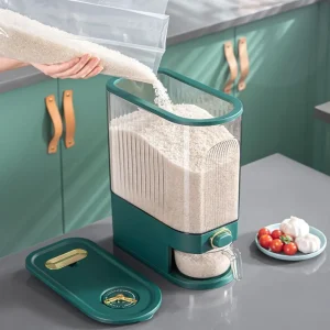 Dispensador de arroz de 10 kilos Contenedor de arroz para el hogar