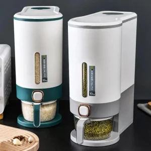 Dispensador de arroz de 10 kilos modelo alto Caja de almacenamiento de arroz sellada dispensador de arroz de gran capacidad