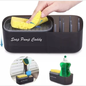 Dispensador de Jabón Liquido Lavavajillas con Soporte de Esponja