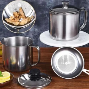 Filtro de aceite Colador de grasa contenedor de aceite de cocina con colador