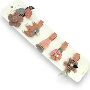Set 5 Ganchos para niñas y bebés - Flor