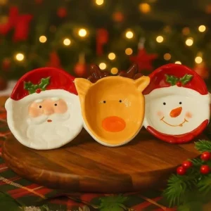 Fuente navideña de cerámica Trio Festivo