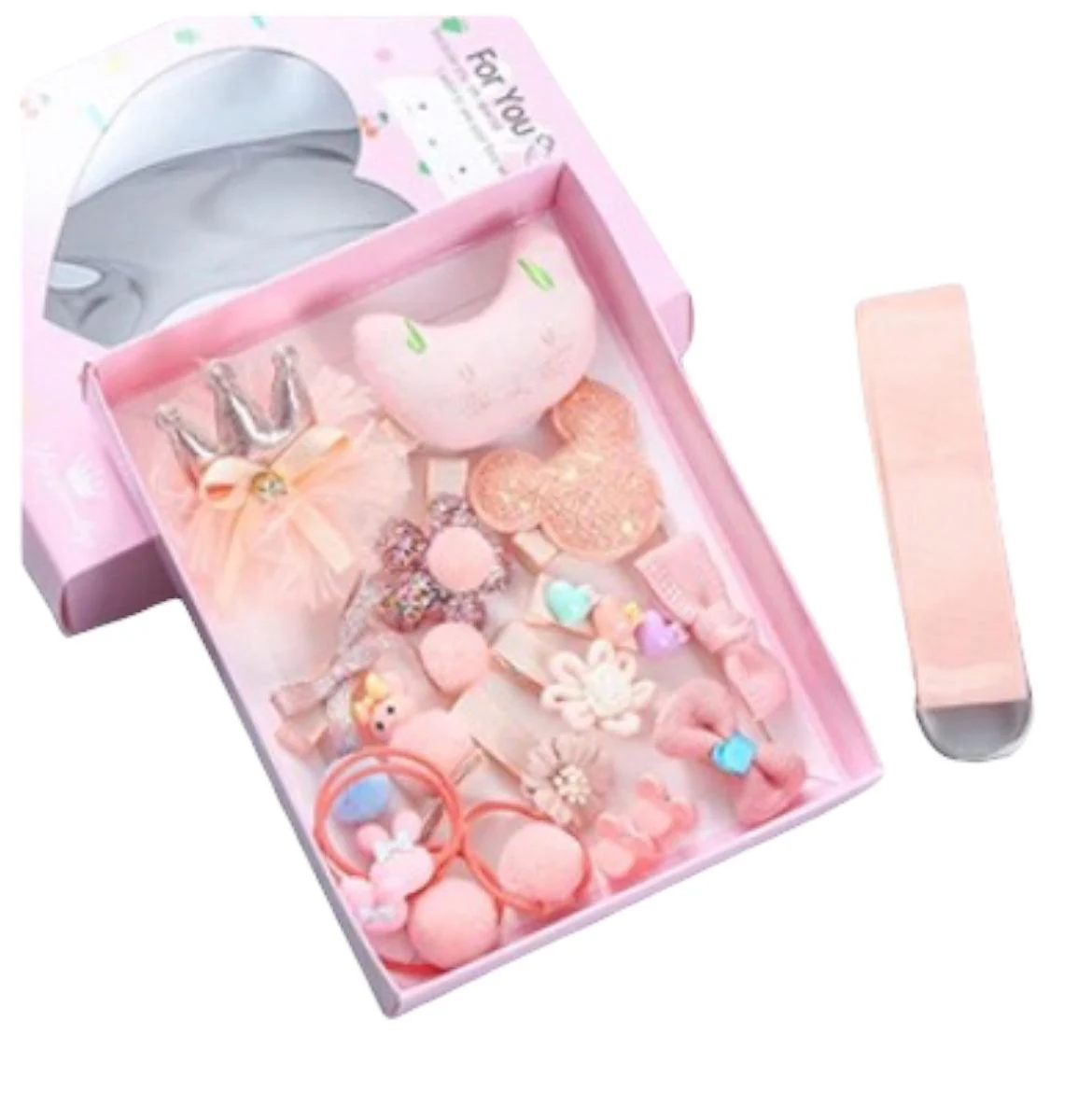 Set 18 Ganchos Para Bebé y Niñas Melon Caja Corazon - Imagen 2