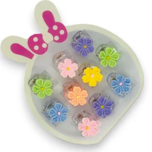Set 10 Ganchos para niñas y bebés - Flores