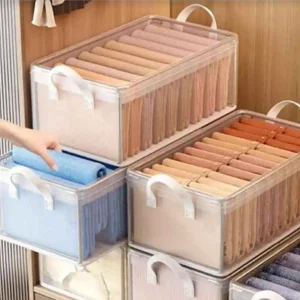 Organizador Transparente con varilla Caja de almacenamiento multiuso