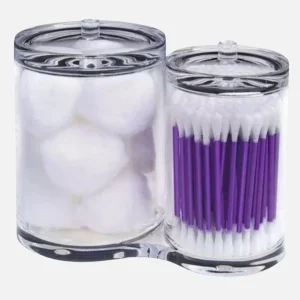 Organizador acrílico de algodón cotonetes multiuso