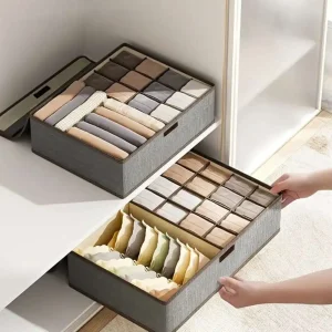 Organizador de ropa interior con tapa almacenamiento de ropa interior para dormitorios