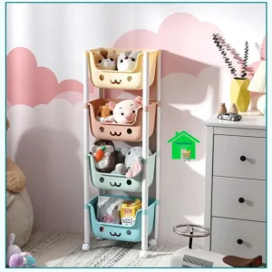 Organizador estante juguetero multiuso 4 niveles kawai