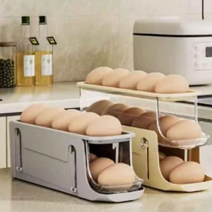 Porta huevos 3 niveles Soporte plegable de 3 niveles para huevos para refrigerador