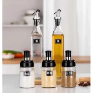 Set de Aceiteras y Vinagreras, Dispensador, Aceite Oliva, Vinagre, Transparente