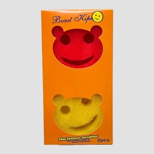 Set de 2 esponjas para lavavajillas sin rayones limpieza mágica cara sonriente esponja de panal hogar cocina