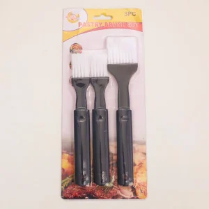 Set de 3 brochas Para Cocina Cepillo grande largo 21,5 CM ancho x 4,3 cm y cepillo pequeño longitud 19 cm ancho x 2,5 CM