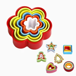 Set de 5 Moldes para lonchera de niños formas cortadores de galleta