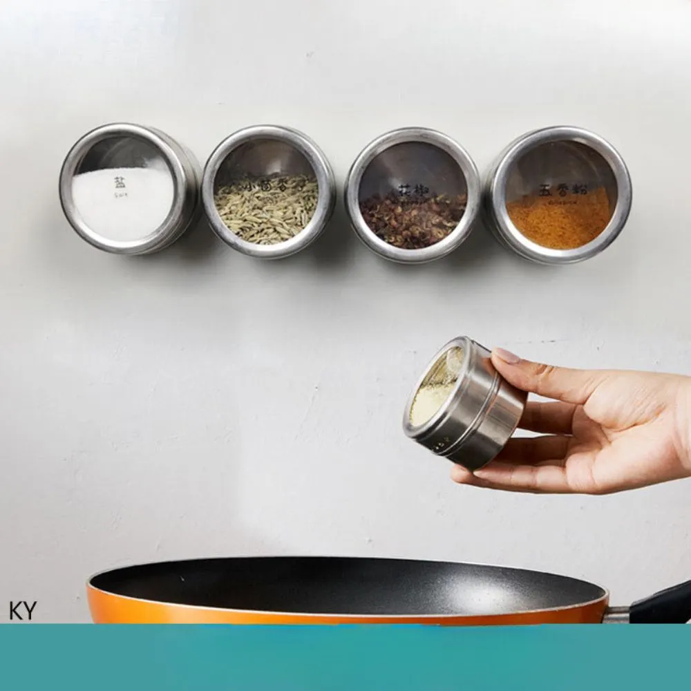 Set de 6 condimenteros magnéticos con parante en la base - Imagen 6