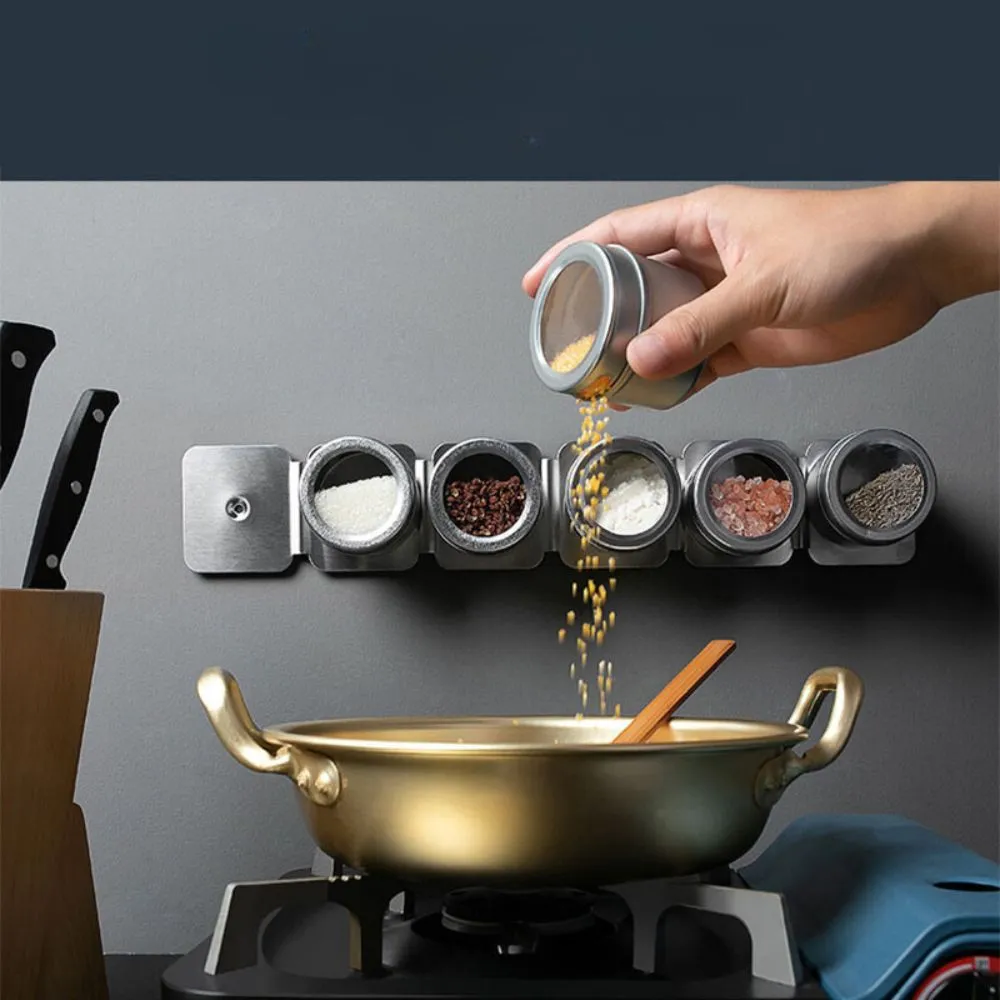 Set de 6 condimenteros magnéticos con parante en la base - Imagen 5