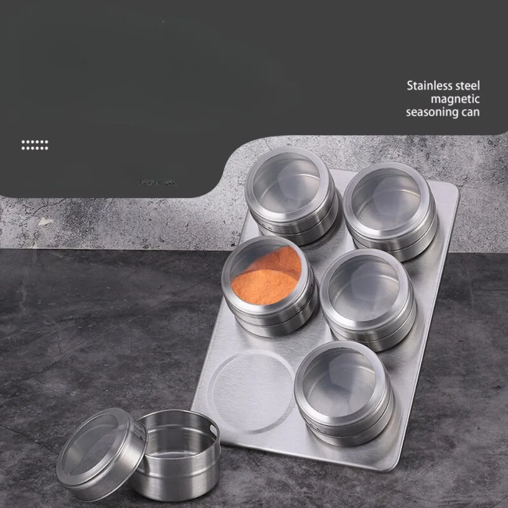 Set de 6 condimenteros magnéticos con parante en la base - Imagen 4