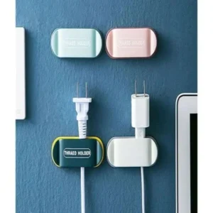Set de 4 Soporte Organizador de Cables Clips para Enchufes
