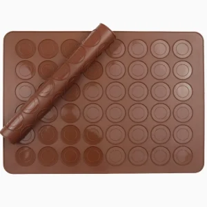 Silpat para macaron de silicona 38×28 cm con capacidad de 48 cavidades