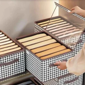 Sistema de Organizacion de Ropa Plegable con Tapa y Divisiones