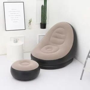 Sofá y Puff de pie inflable con Posapiés Ergonómico Confortable