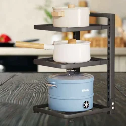 Soporte Organizador de ollas 3 niveles Estante multifuncional debajo del fregadero