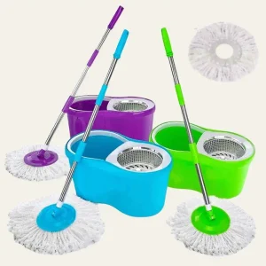 Trapeador centrifugo con escurridor incluye mopa de repuesto