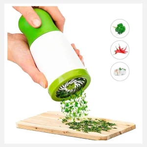 Picador triturador de hierbas y especies Blanco con verde
