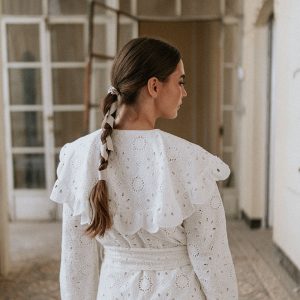 Bata Brocados blanca