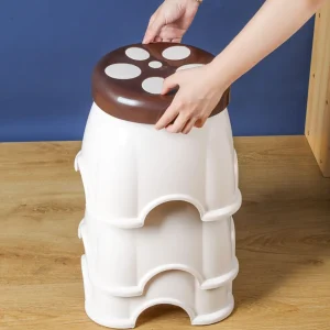 banquito para niños modelo seta banco pequeño de dibujos animados taburete de plástico antideslizante