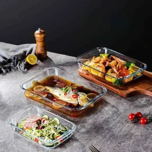 Fuente de vidrio para horno 1.6 ltrs bandeja de vidrio para horno