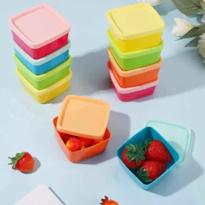 set de 8 mini taper con tapa libre de bpa cajas de almacenamiento con tapa