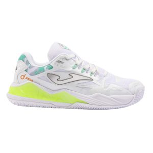 Zapatilla Pádel Mujer Spin 24 Blanco Verde Joma