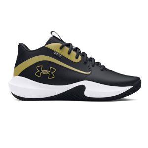 Zapatilla Basketball Kids Lockdown 7 Negro Oro Under Armour